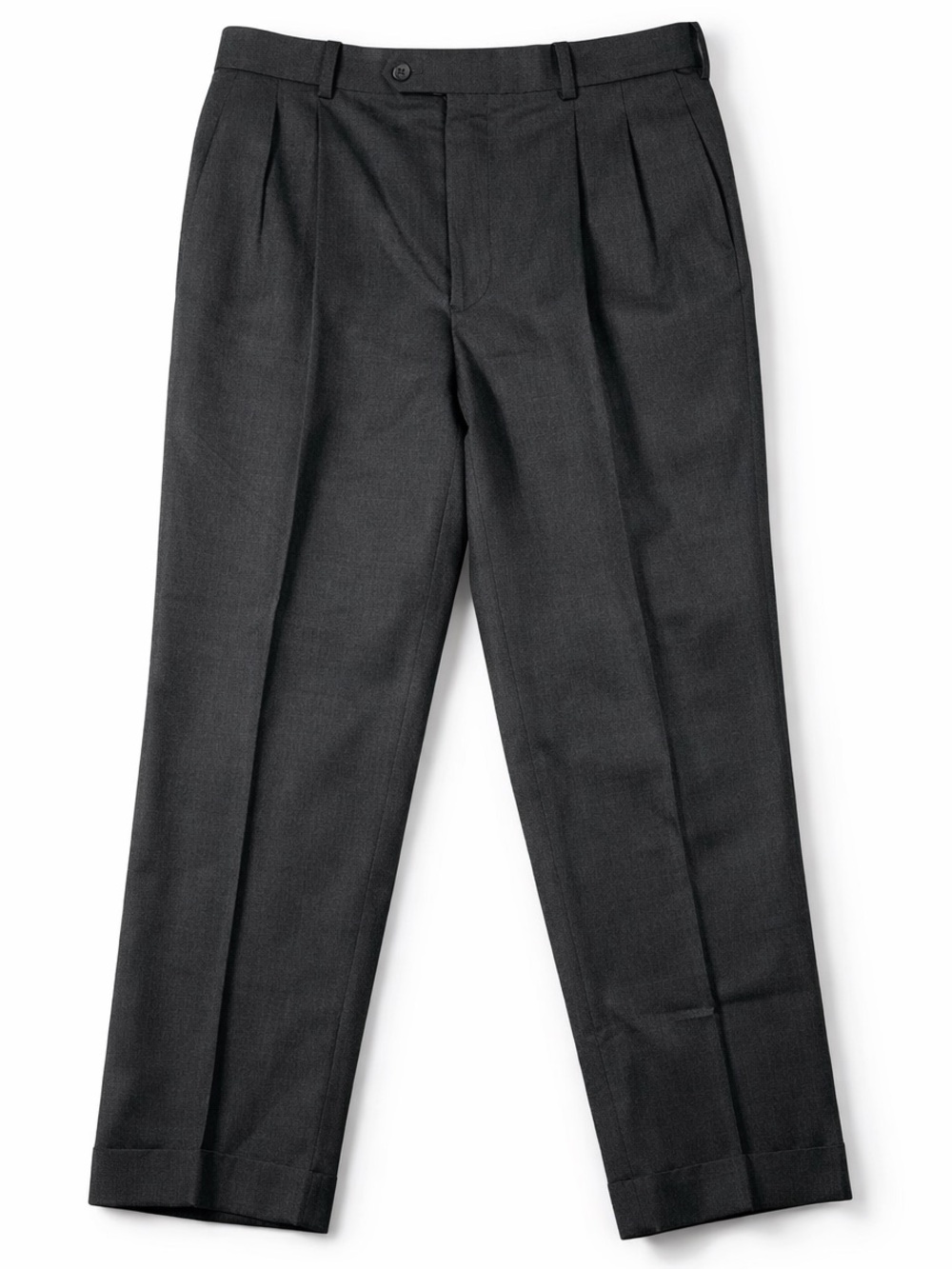 Tom James Men’s 34S Wool Dress Pants Executive Collection Tailored Gray Formal